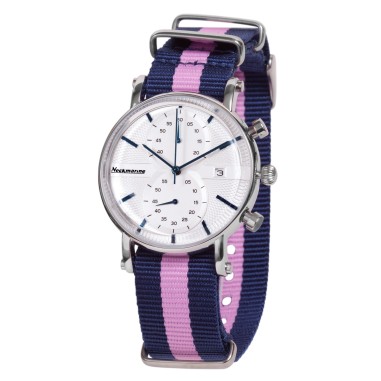 Reloj de acero para mujer de color azul y rosa - Neckmarine -NKM935L13