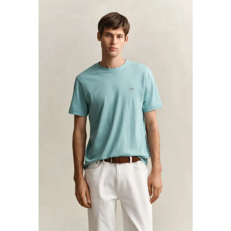 Gant Reg Shield SS TShirt Turquesa Compañía Fantástica
