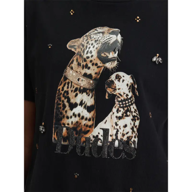 Liu Jo ECS T Shirt Nero Dudes Moda