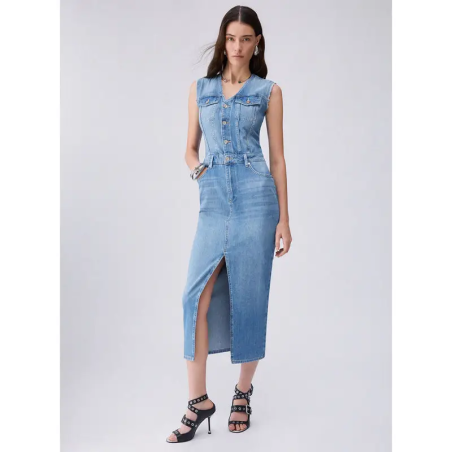 Liu Jo Abito Denim Gilet Blue