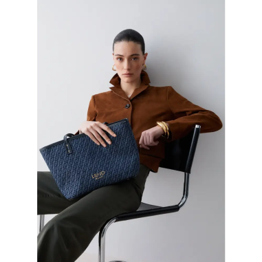 Liu Jo S Tote Dress Blue estampado garden