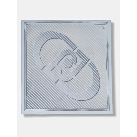 LIU JO ECS FOULARD OVAL LOGO STR 120 LIGHT DENIM