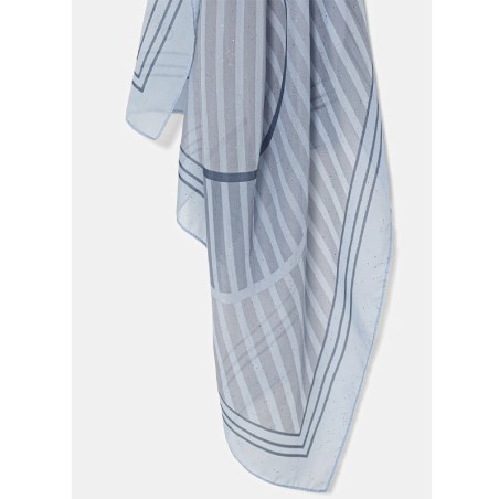 LIU JO ECS FOULARD OVAL LOGO STR 120 LIGHT DENIM