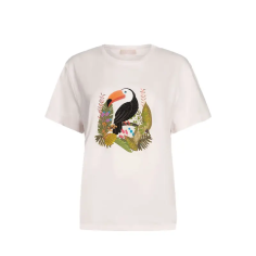 LIU JO T-SHIRT SILV.PEONY TUC.LIUJO - KALHUA