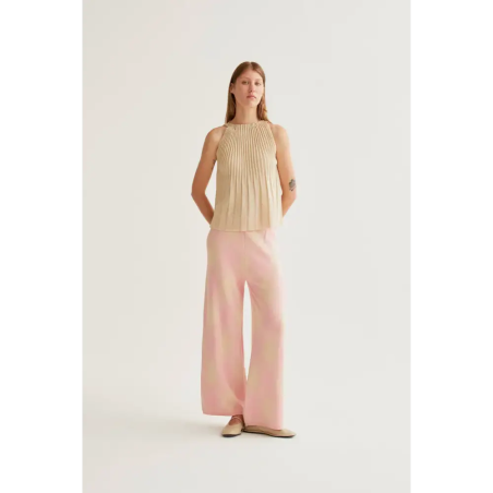 Fantástica Top Plisado Beige Compañía Fantástica