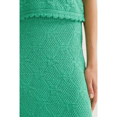 Compañía Fantástica Falda Bordado Encadenado Verde