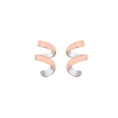 Pendientes CURLS de Plata. Baño de Oro 18k