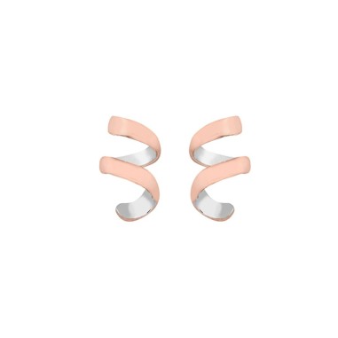 Pendientes CURLS de Plata. Baño de Oro 18k