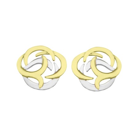 Pendientes SHIELD de Plata. Baño de Oro 18k
