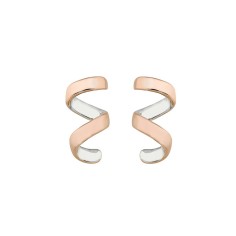 Pendientes CURLS de Plata. Baño de Oro 18k