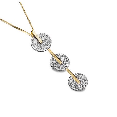 Colgante KYMBAL de Plata. Baño de Oro 18k