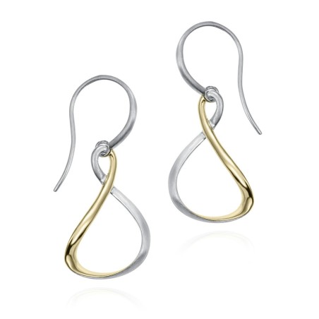 PENDIENTES VENICE de Plata. Baño Oro 18k