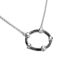 Collar CELESTIAL de Plata. Baño de Rutenio Negro