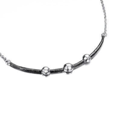 Collar CELESTIAL de Plata. Baño de Rutenio Negro