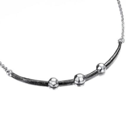 Collar CELESTIAL de Plata. Baño de Rutenio Negro