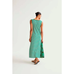 Compañía Fantástica Vestido Largo Rayas Verde 2