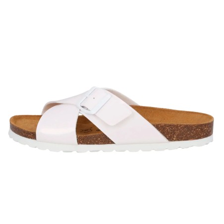Sandalia bio piel charol blanco mujer by Palado mod.Vanelis