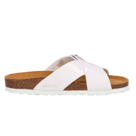 Sandalia bio piel charol blanco mujer by Palado mod.Vanelis