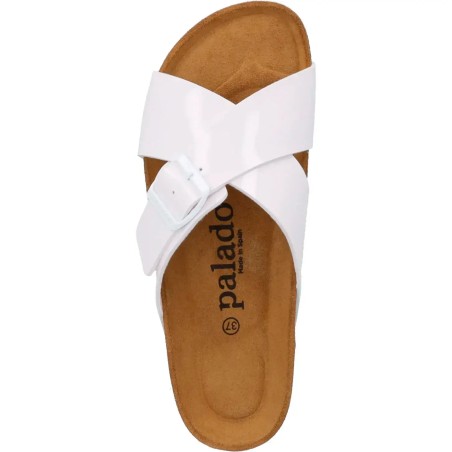 Sandalia bio piel charol blanco mujer by Palado mod.Vanelis