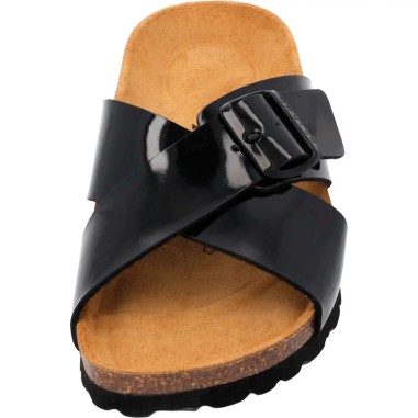 Sandalia bio piel charol negro mujer by Palado mod.Vanelis