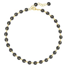 Collar KYMBAL de Plata. Baño de Oro 18k y Rutenio Negro