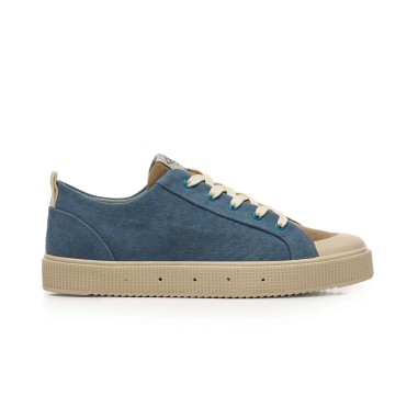 Sanjo Zapatilla Retro azul y taupe K230be