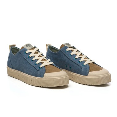 Sanjo Zapatilla Retro azul y taupe K230be