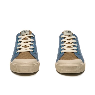 Sanjo Zapatilla Retro azul y taupe K230be