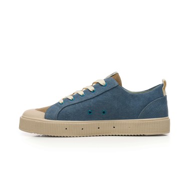 Sanjo Zapatilla Retro azul y taupe K230be