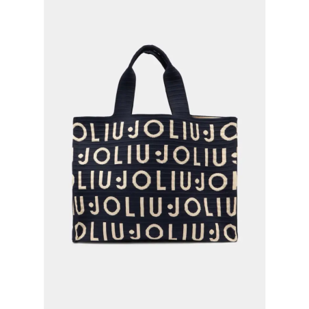 Tote Knitted Logo Blue Sky Liu Jo