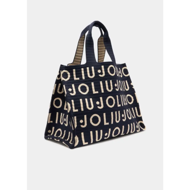 Tote Knitted Logo Blue Sky Liu Jo