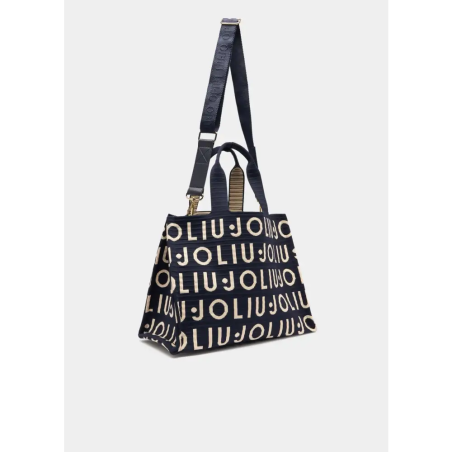 Tote Knitted Logo Blue Sky Liu Jo