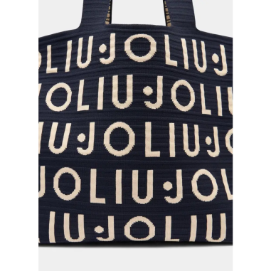 Tote Knitted Logo Blue Sky Liu Jo