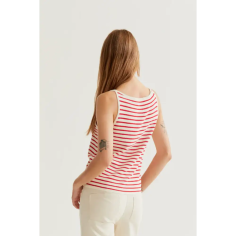 Compañia Fantastica top rayas blanco rojo 2