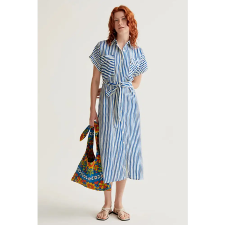 Compañía Fantástica Vestido Estampado Lavagna Blue