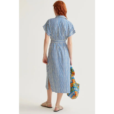 Compañía Fantástica Vestido Estampado Lavagna Blue