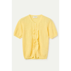 Compañia Fantastica Cardigan Punto Floral Amarillo