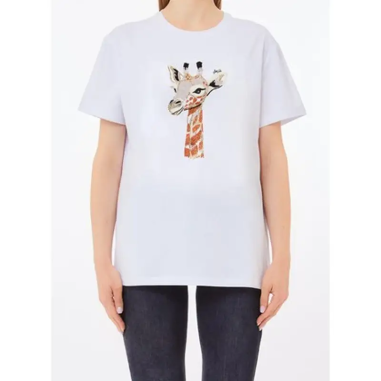 Liu Jo T-Shirt Bianco Giraffe Blanca