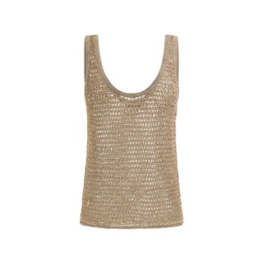 GUESS SL SN OPEN STITCH AVA TANK WET SAND MULTI W5YR29 F1AZ