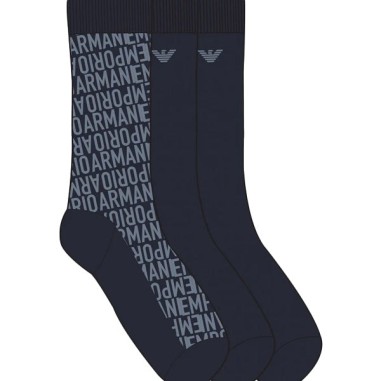 EMPORIO ARMANI SOCKS SET BLU WRITTEN BLU BLU