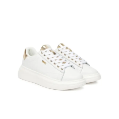 LIU JO BABOL 01 SNAKER TUMBLED LEATHER META WHITE