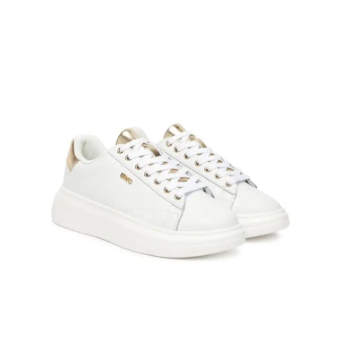 LIU JO BABOL 01 SNAKER TUMBLED LEATHER META WHITE