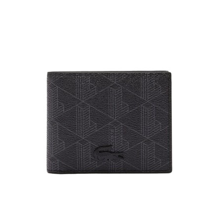 LACOSTE BILLFOLD S MONOGRAM NOIR GRIS