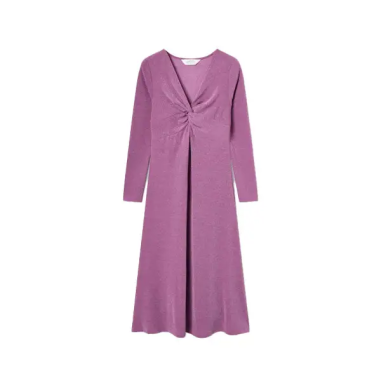 COMPANIA FANTASTICA VESTIDO MIDI LILA ESCOTE ANUD