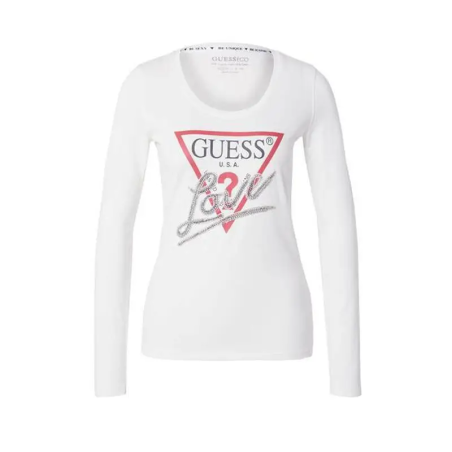 GUESS LS CN TRIANGLE LOVE TEE – KALHUA