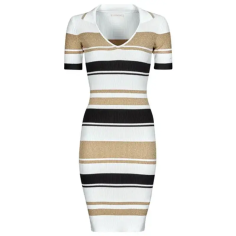 GUESS N EVIE STRIPED POLO DRESS SWTR - KALHUA