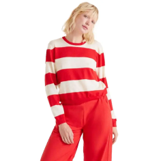 COMPAÑIA FANTASTICA JERSEY PUNTO FINO RAYAS ROJO