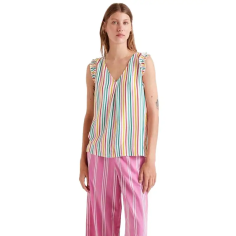 COMPAÑIA FANTASTICA TOP ESTAMPADO DE RAYAS SOJU