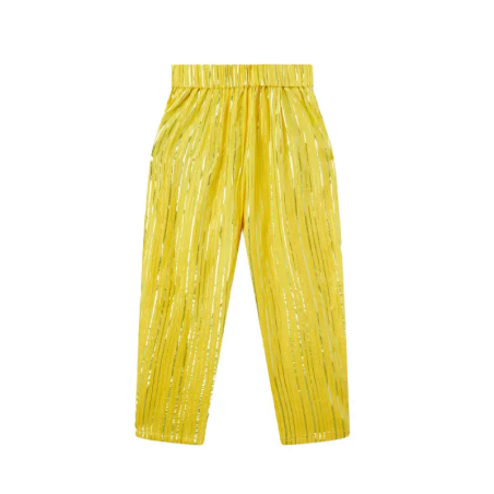 COMPAÑÍA FANTASTICA PANTALÓN LARGO LÚREX AMARILLO