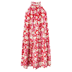 COMPAÑÍA FANTASTICA VESTIDO LARGO HALTER ESTAMPADO